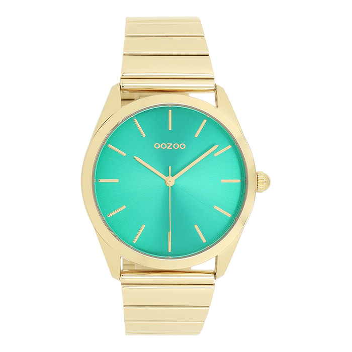 oozoo Goudkleurige OOZOO horloge met roestvrijstalen armband - C11519