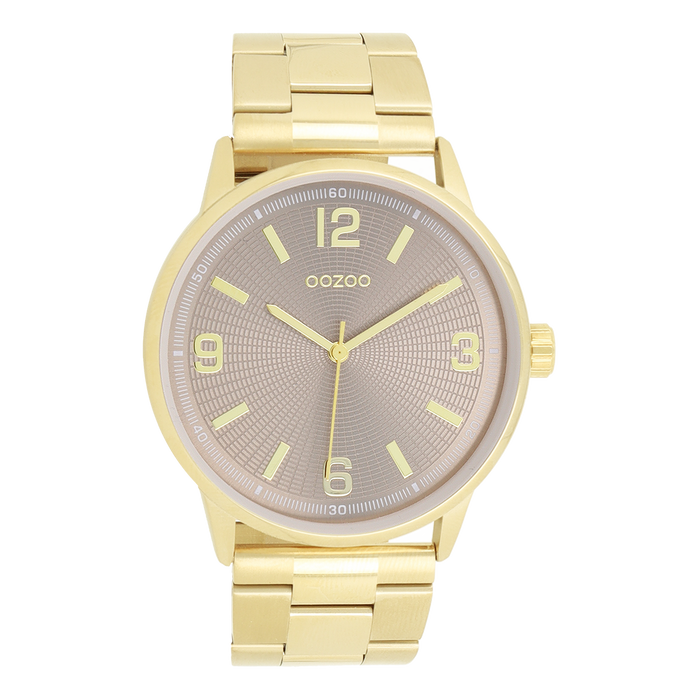 oozoo Goudkleurige OOZOO horloge met roestvrijstalen armband - C11504