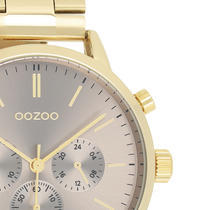 Oozoo Goudkleurige OOZOO Horloge Met Roestvrijstalen Armband - C11408