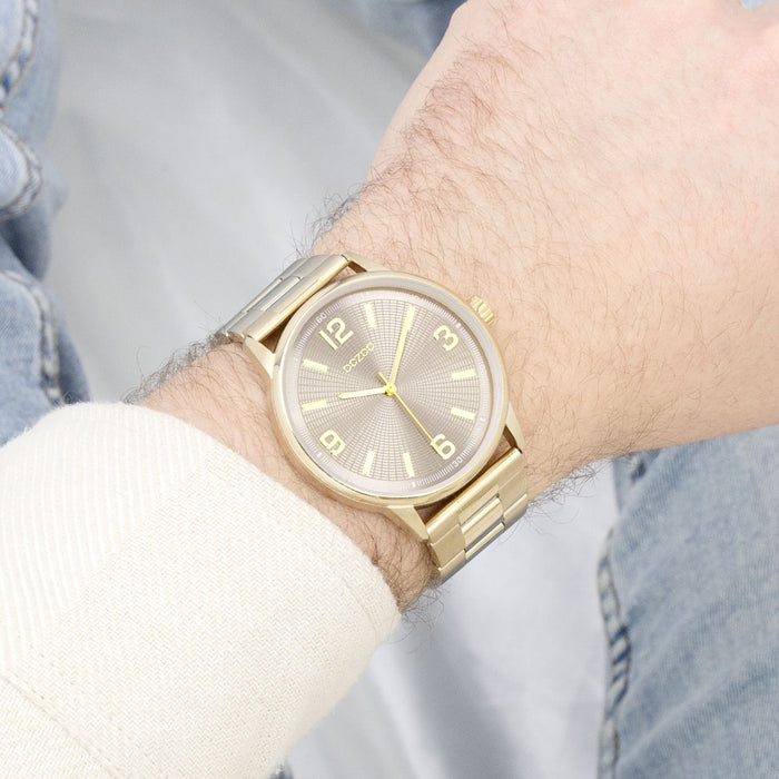 Oozoo Goudkleurige OOZOO Horloge Met Roestvrijstalen Armband - C11504