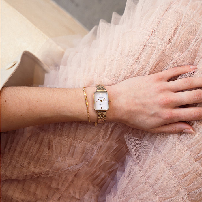 Oozoo Goudkleurige OOZOO Horloge Met Roestvrijstalen Armband - C20418