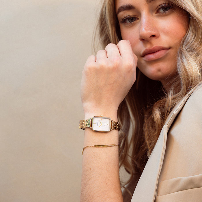 Oozoo Goudkleurige OOZOO Horloge Met Roestvrijstalen Armband - C20418