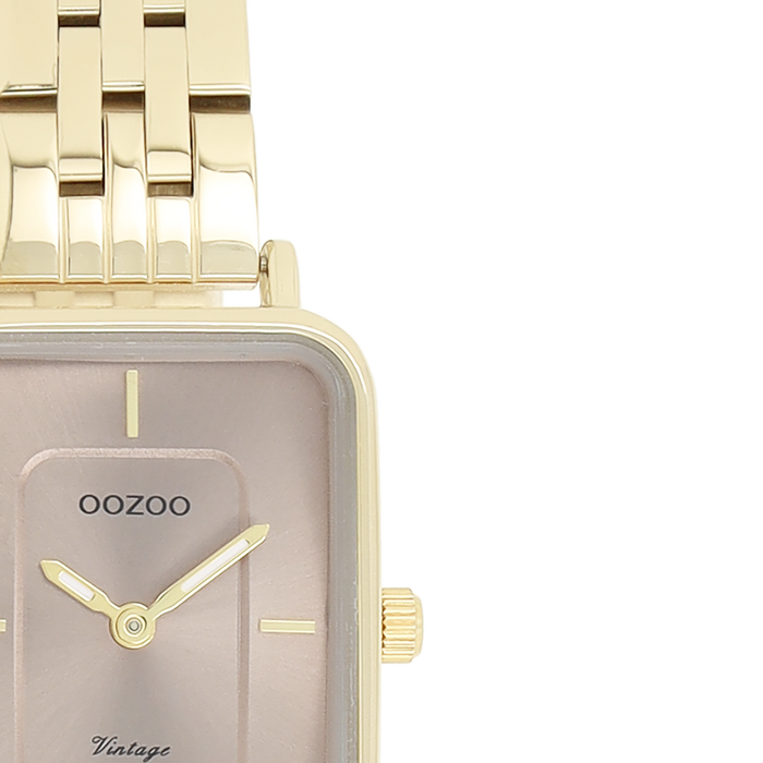 Oozoo Goudkleurige OOZOO Horloge Met Roestvrijstalen Armband - C20419