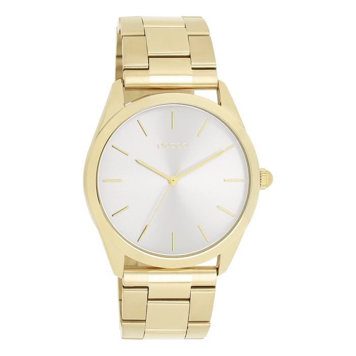 oozoo Goudkleurige OOZOO horloge met roestvrijstalen armband - C11430