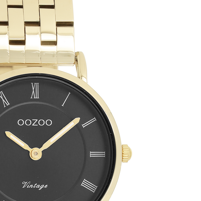 Oozoo Goudkleurige OOZOO Horloge Met Roestvrijstalen Armband - C20378