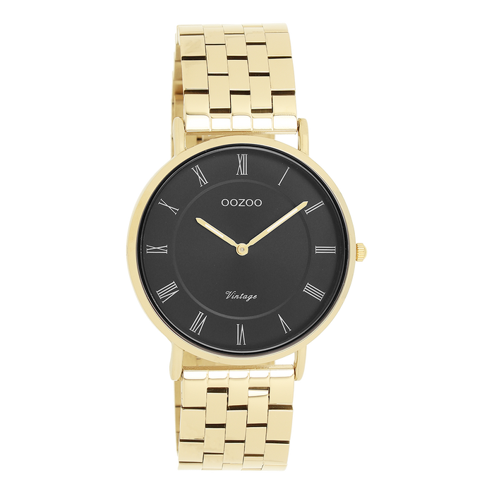 oozoo Goudkleurige OOZOO horloge met roestvrijstalen armband - C20371