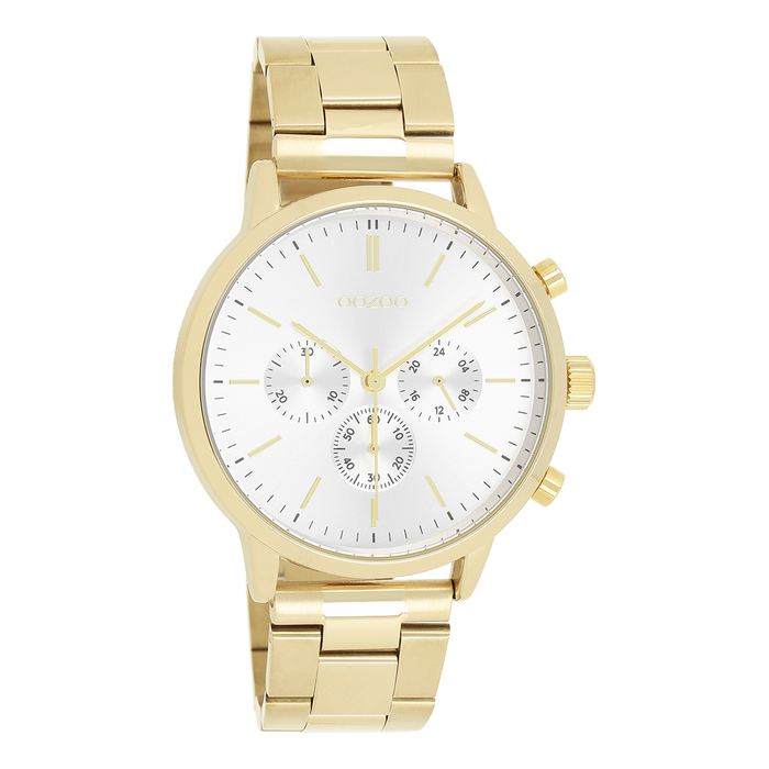 oozoo Goudkleurige OOZOO horloge met roestvrijstalen armband - C11407