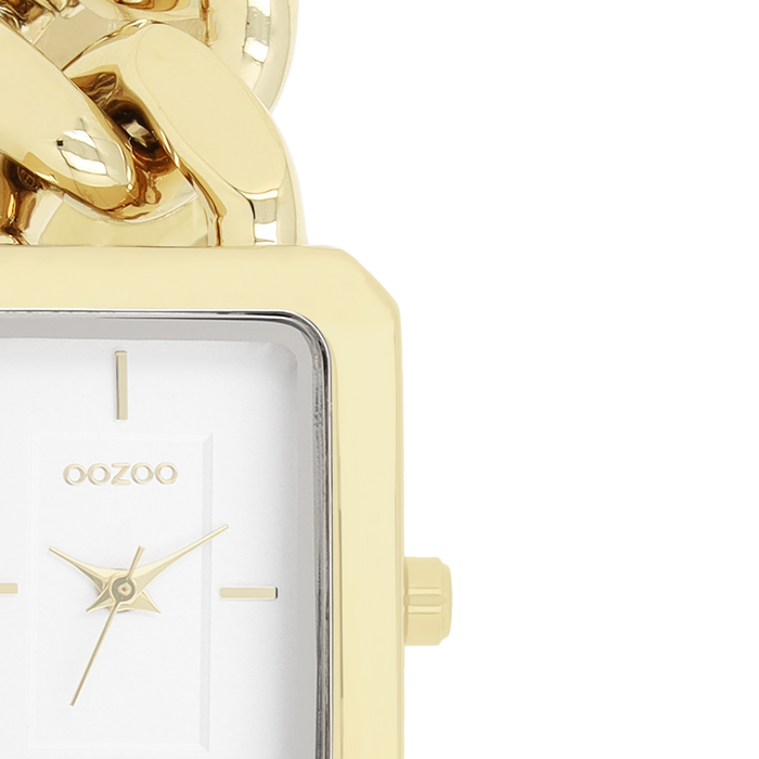 Oozoo Goudkleurige OOZOO Horloge Met Schakelarmband - C11272