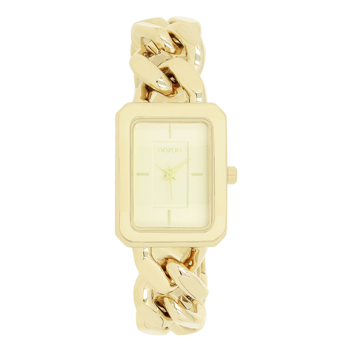 oozoo Goudkleurige OOZOO horloge met schakelarmband - C11273