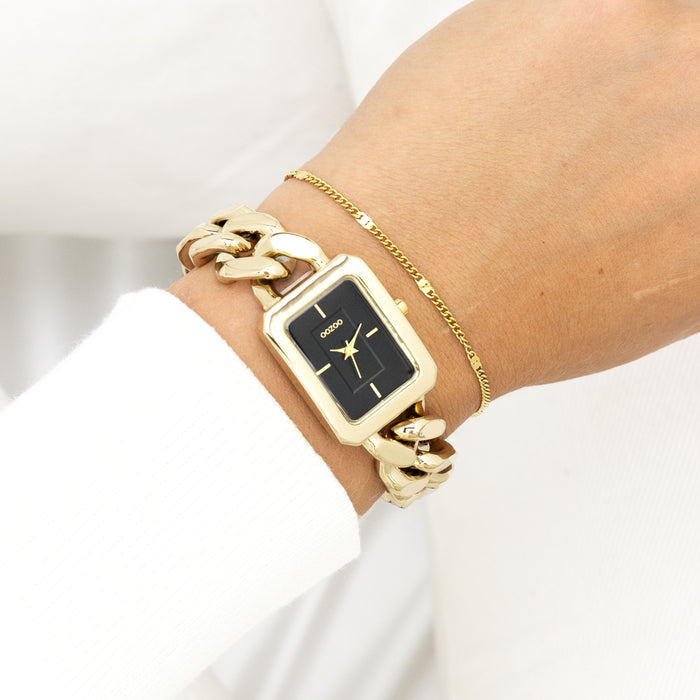 Oozoo Goudkleurige OOZOO Horloge Met Schakelarmband - C11274