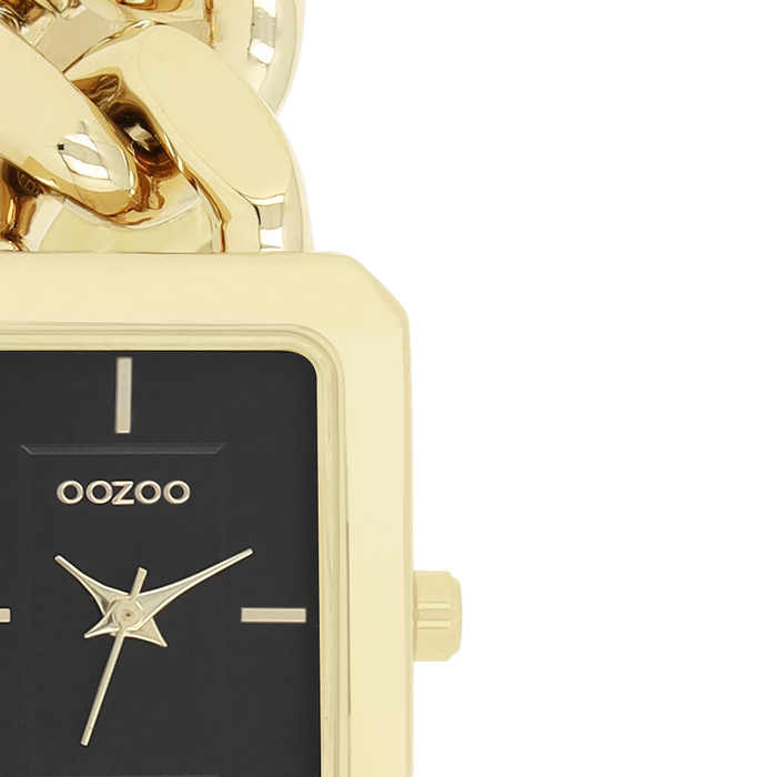 Oozoo Goudkleurige OOZOO Horloge Met Schakelarmband - C11274