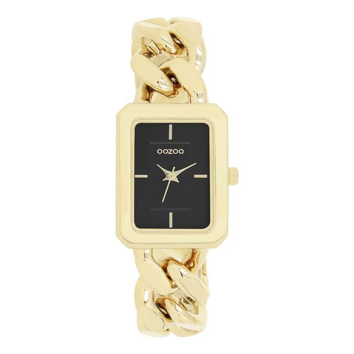 oozoo Goudkleurige OOZOO horloge met schakelarmband - C11274