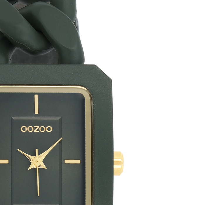 Oozoo Groene OOZOO Horloge Met Schakelarmband - C11279