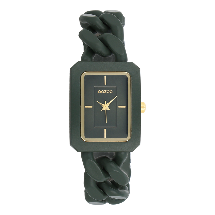 oozoo Groene OOZOO horloge met schakelarmband - C11279