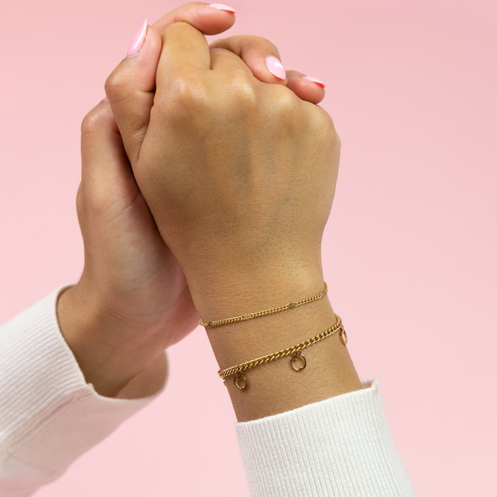 Oozoo Goudkleurige Armband Met Appels