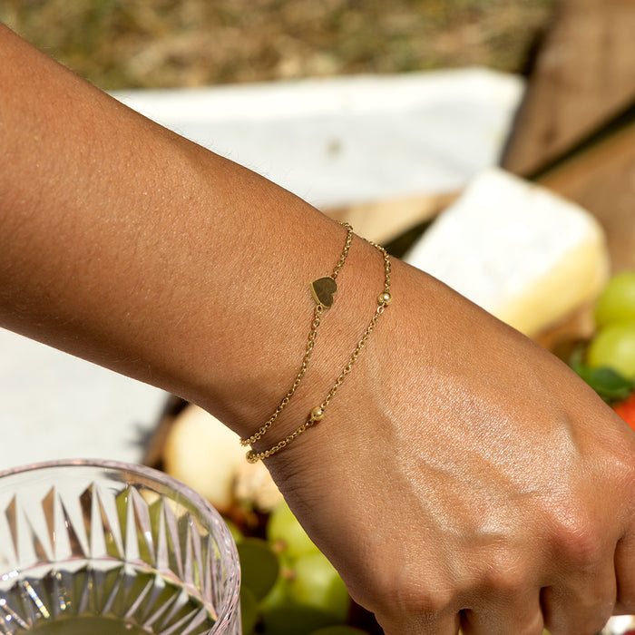 Oozoo Goudkleurige Armband Met Een Hart