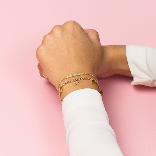 Oozoo Goudkleurige Armband Met Strass Steentjes