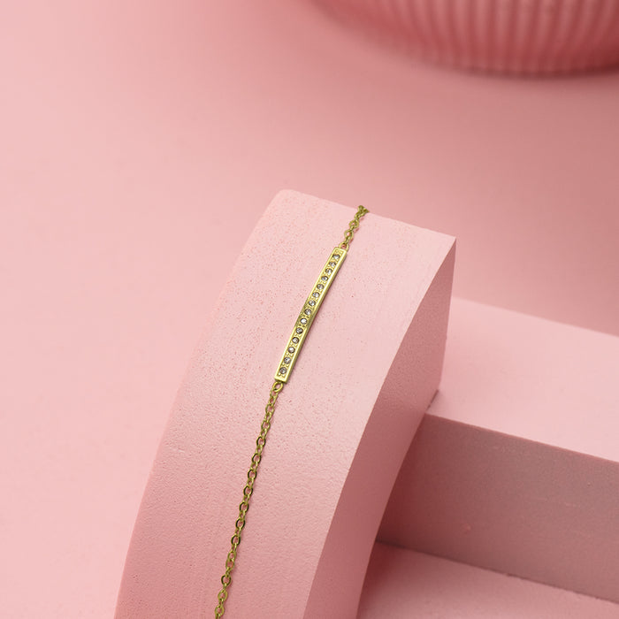 Oozoo Goudkleurige Armband Met Strass Steentjes