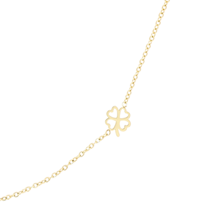 Oozoo Goudkleurige Ketting Met Een Klaver