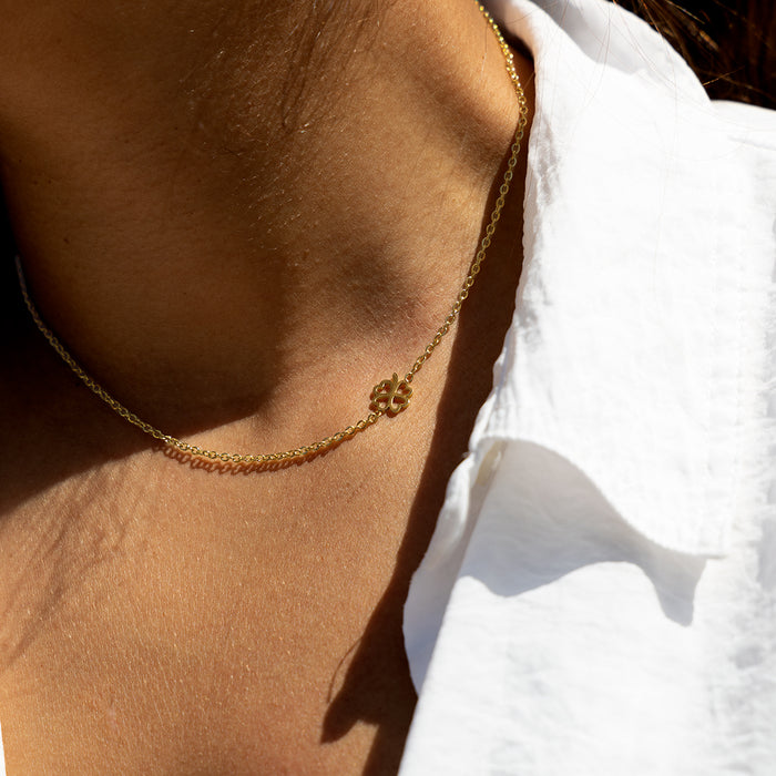 Oozoo Goudkleurige Ketting Met Een Klaver