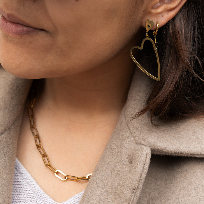 Oozoo Goudkleurige Ketting Met Grove Schakels