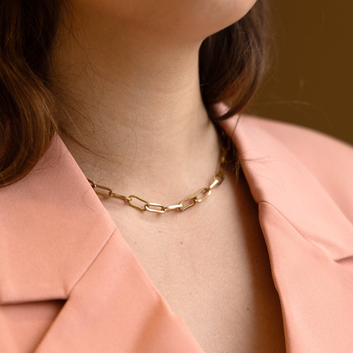 oozoo Goudkleurige ketting met grove schakels