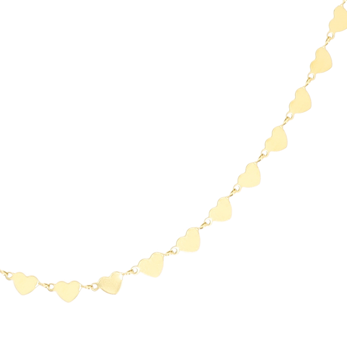 Oozoo Goudkleurige Ketting Met Hartjes
