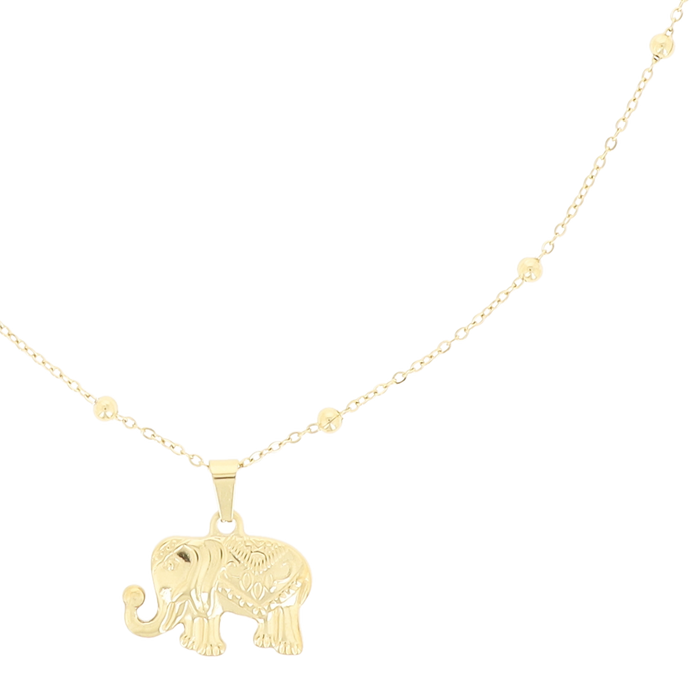 Oozoo Goudkleurige Ketting Met Olifant Bedeltje