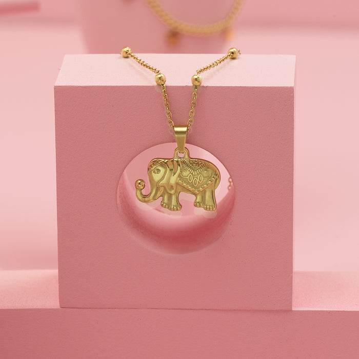 Oozoo Goudkleurige Ketting Met Olifant Bedeltje