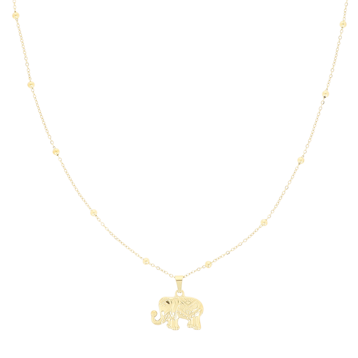 oozoo Goudkleurige ketting met olifant bedeltje