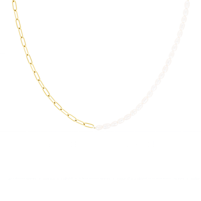 oozoo Goudkleurige ketting met parels