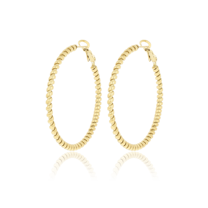 oozoo Goudkleurige klassieke oorringen