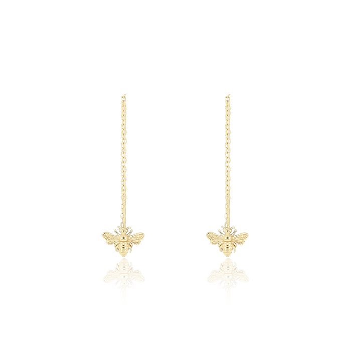 Oozoo Goudkleurige Oorbellen Met Bijtje