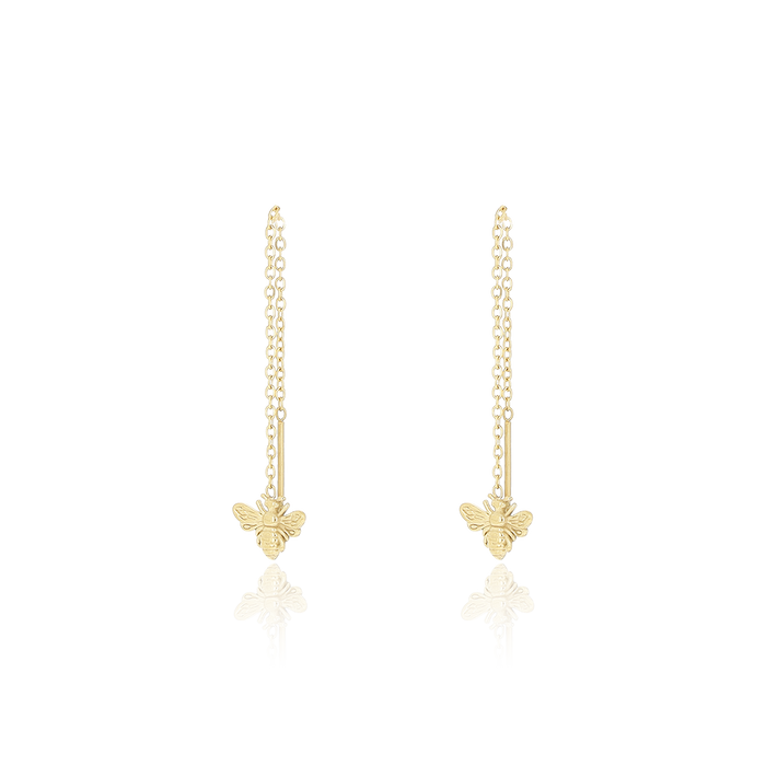 Oozoo Goudkleurige Oorbellen Met Bijtje