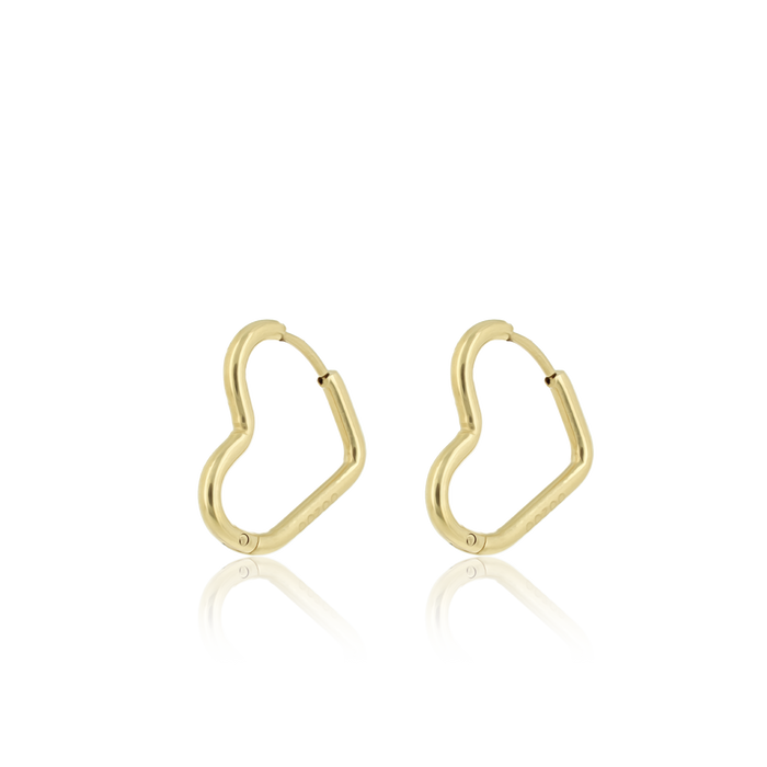 oozoo Goudkleurige oorbellen met hart