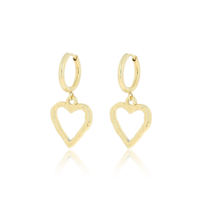 Oozoo Goudkleurige Oorringen Met Hart