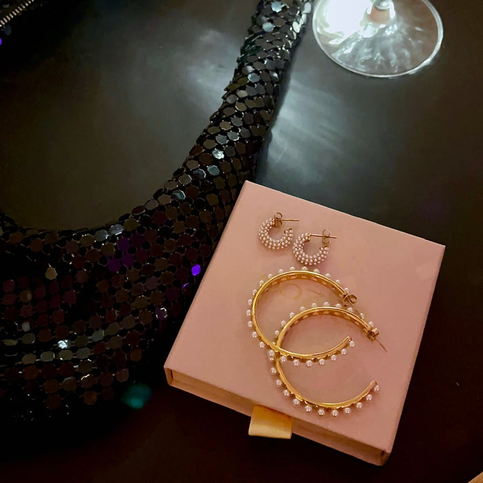 Oozoo Goudkleurige Oorringen Met Parels