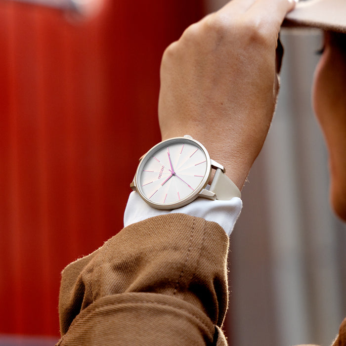 Oozoo Kaki OOZOO Horloge Met Leren Band - C11251