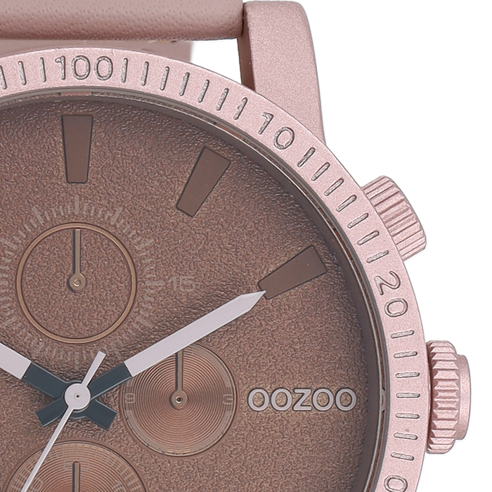 Oozoo Oud Roze OOZOO Horloge Met Leren Band - C11218