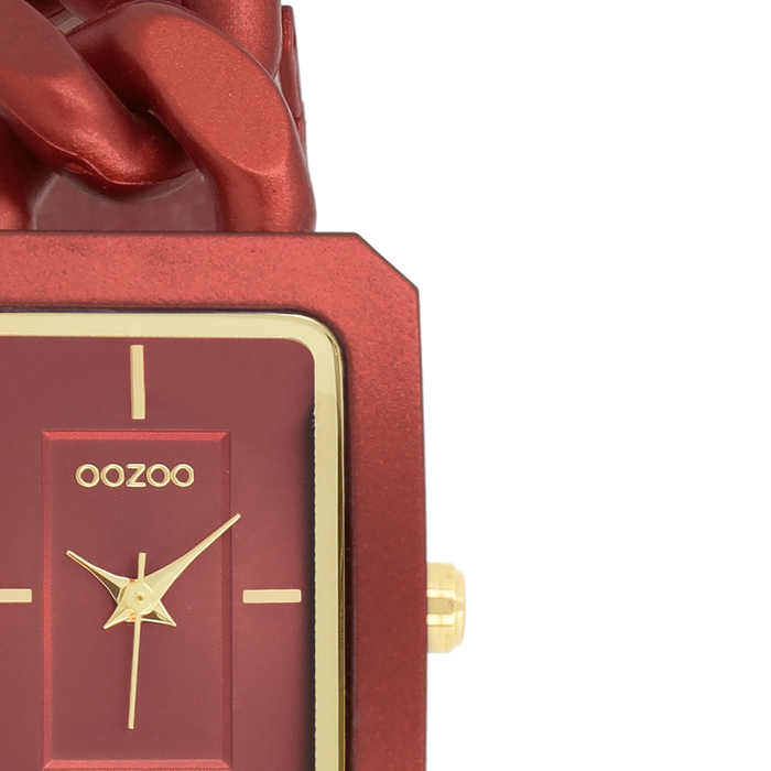 Oozoo Rode OOZOO Horloge Met Schakelarmband - C11277
