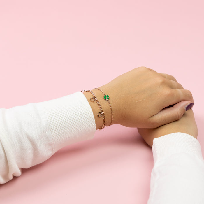 Oozoo Rosé Goudkleurige Armband Met Appels
