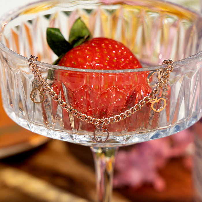 Oozoo Rosé Goudkleurige Armband Met Appels