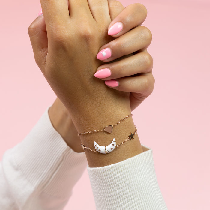 Oozoo Rosé Goudkleurige Armband Met Een Hart
