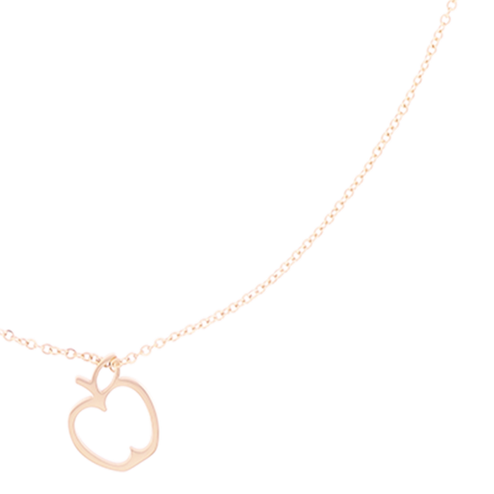 Oozoo Rosé Goudkleurige Ketting Met Een Appel