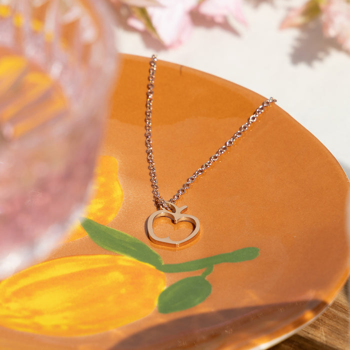 Oozoo Rosé Goudkleurige Ketting Met Een Appel