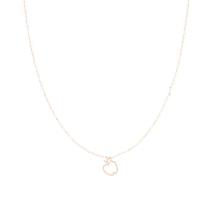 oozoo Rosé goudkleurige ketting met een appel