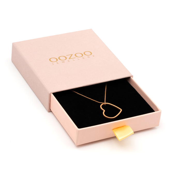 Oozoo Rosé Goudkleurige Ketting Met Een Hart