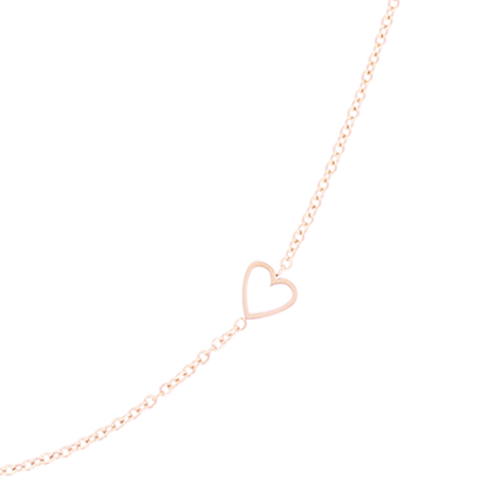 Oozoo Rosé Goudkleurige Ketting Met Een Hart