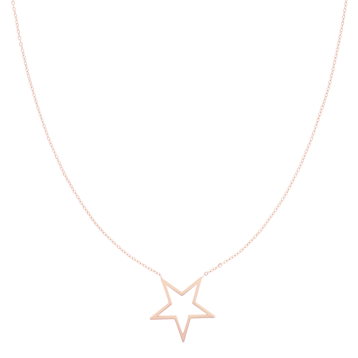 oozoo Rosé goudkleurige ketting met grote ster