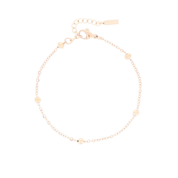 oozoo Rosé kleurige armband met bolletjes